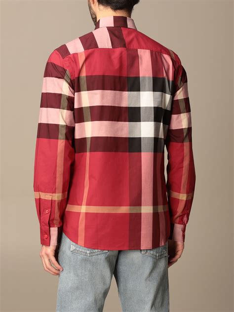 burberry shirts red|burberry cotton shirt red.